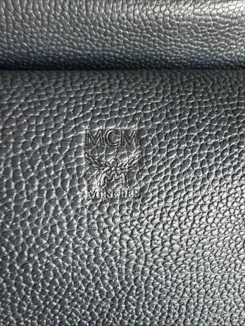 MCM Dark Grey Pebbled Leather Top-Handle Phantom Tote with MCM dust bag EUC
